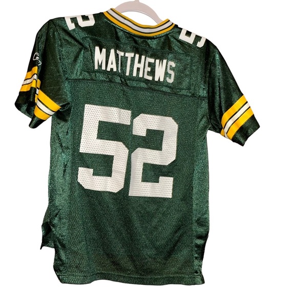 Kids Green Bay Packers Clay Matthews #52 Reebok On Field Jersey M 10/12 youth - Picture 1 of 3